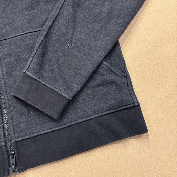 Lululemon Men’s Ritual Jacket Full Zip Hooded Heathered Black/Black Size Large - Picture 2 of 11